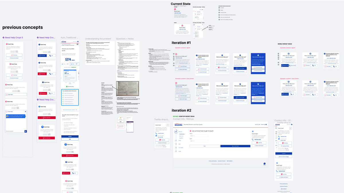 Concept design for a contextual help widget providing just-in-time guidance inside the interface.
